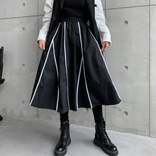 Load image into Gallery viewer, Striped Irregular High Waist Skirt
