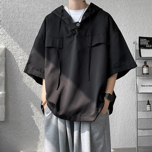 Hooded Loose Short-Sleeved T-shirt