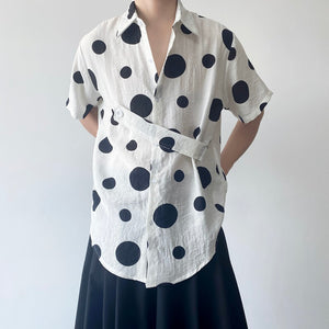 Summer Polka Dot Print Shirt