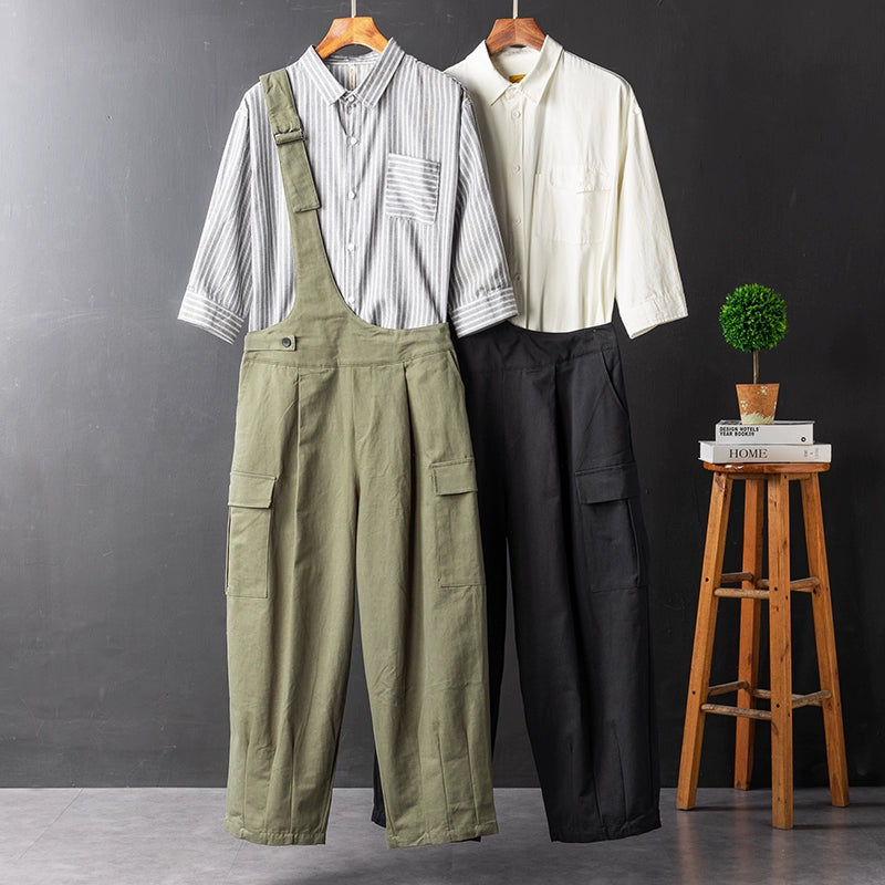 Straight Loose Cargo Overalls