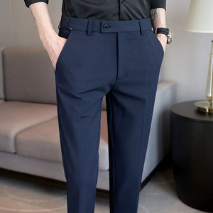 Invisible Elastic Waist Casual Trousers