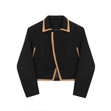 Load image into Gallery viewer, Retro Color-blocked Short Woolen Jacket
