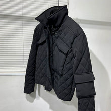 Load image into Gallery viewer, Winter Pocket Cropped Lapel Thickened Jacket
