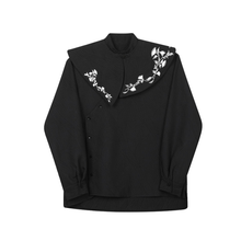 Load image into Gallery viewer, Detachable Embroidered Cloud Shoulder Dark Pattern Shirt
