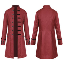 Load image into Gallery viewer, Retro Medieval Stand Collar Trench Coat
