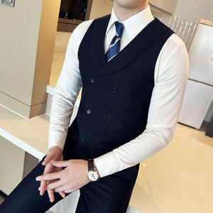 Double-breasted Slim-fit Suit Vest