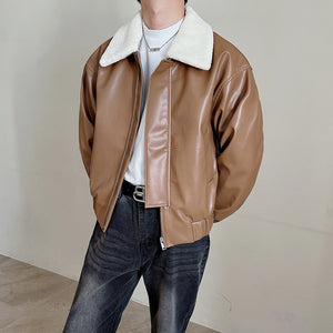 Pilot Pu leather Short Jacket