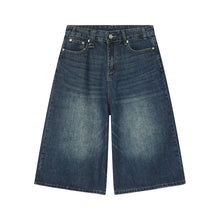 Load image into Gallery viewer, Summer Retro Blue Denim Shorts
