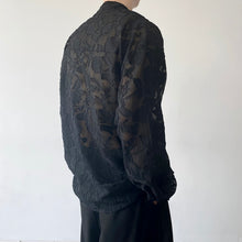 Load image into Gallery viewer, Retro See-through Jacquard Shirt
