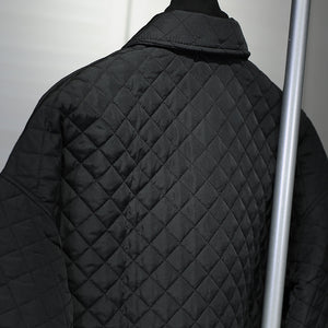 Quilted Thickened Rhombus Cotton Coat