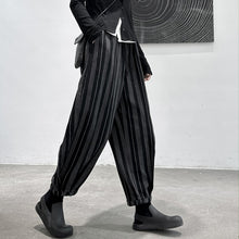 Load image into Gallery viewer, Striped Loose Cropped Harem Casual Pants
