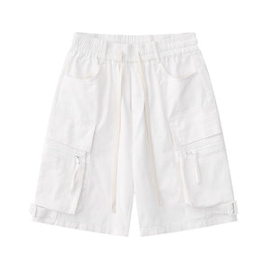 Drawstring Zipper Pocket Shorts