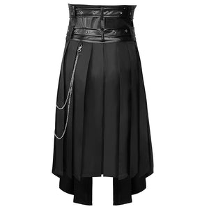 Dark Rock Gothic Pleat Skirt