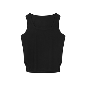 Slim Fit Square Neck Sleeveless Vest