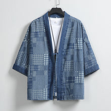 Load image into Gallery viewer, Denim Plaid Casual Work Jacket
