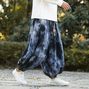 Ink Tie-Dyed Casual Pants Loose Bloomers Harem Pants