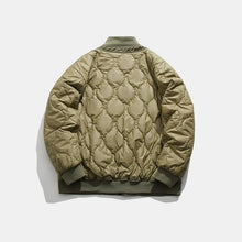 Load image into Gallery viewer, Contrast Color Diamond Pattern Thick Warm Cotton Jacket
