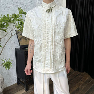 Summer Brocade Jacquard Shirt