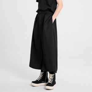 Drape Breathable Wide-leg Cropped Trousers