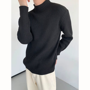 Slim Fit Half Turtleneck Base Knit Sweater