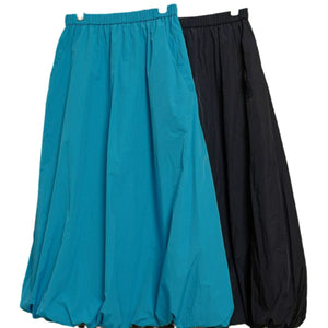 Solid Color Loose Warm Long Skirt