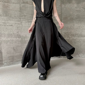 Irregular Straight Wide Leg Pants