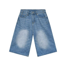 Load image into Gallery viewer, Summer Retro Blue Denim Shorts
