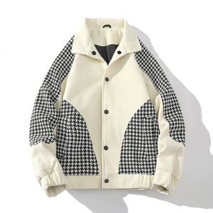 Contrast Houndstooth Jacket