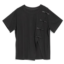 Load image into Gallery viewer, Button Loose Slit T-shirt
