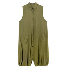 Load image into Gallery viewer, Lapel Sleeveless Jumpsuit
