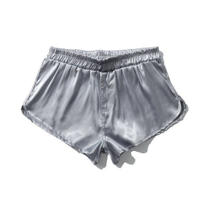 Loose Silk Mid-rise Shorts