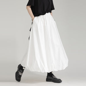 Pleated Puffy Half-length Skirt