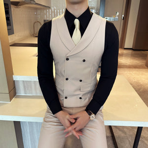 Double-breasted Slim-fit Suit Vest