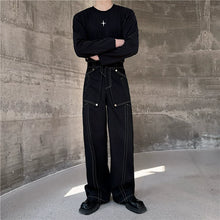 Load image into Gallery viewer, Exposed Line Structure Multi-layered Trousers
