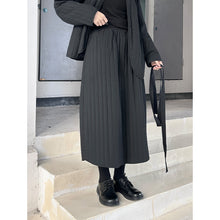 Load image into Gallery viewer, Padded And Velvet Thickened High Waist Vertical Striped Skirt
