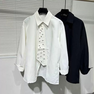 Tie Embellished Casual Long-sleeved Shirt