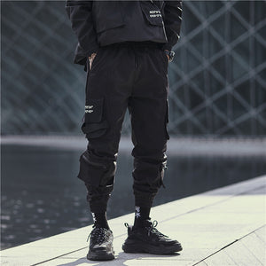 Multi-pocket Dark Skinny Pants