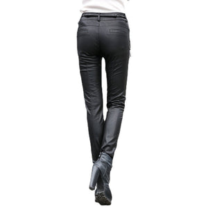 Tight PU Leather High Waist Black Skinny Pants