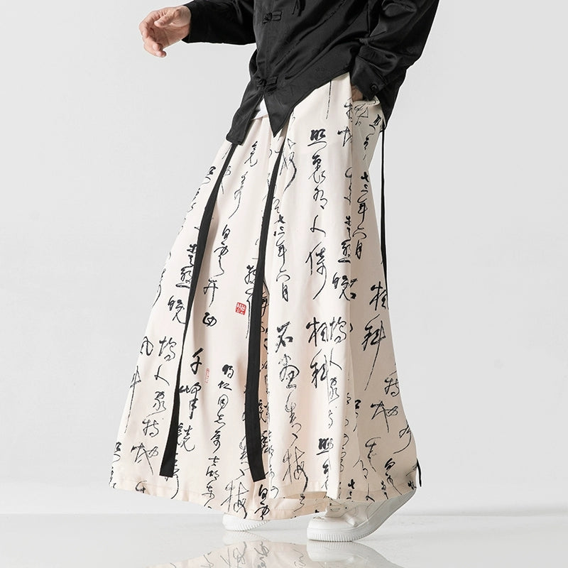 Calligraphy Print Culottes