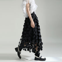 Load image into Gallery viewer, Retro Three-dimensional Polka-dot High-waist A-line Skirt
