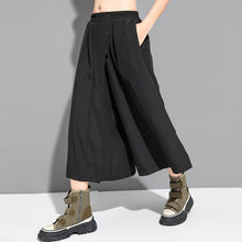 Load image into Gallery viewer, Fake Two Piece Button Wide Leg Culottes
