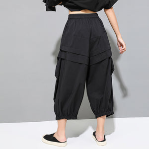 Black Loose Relaxed Bloomers