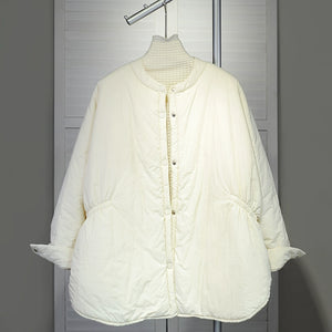 Loose Waist Casual Button-down Cotton Jacket