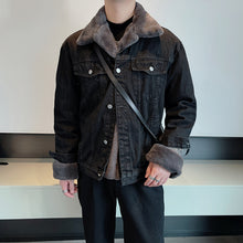 Load image into Gallery viewer, Winter Cotton Denim Jacket
