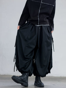 Strappy Wide Leg Ninth Pants