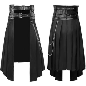 Dark Rock Gothic Pleat Skirt