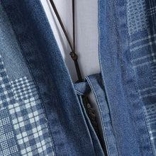 Load image into Gallery viewer, Denim Plaid Casual Work Jacket
