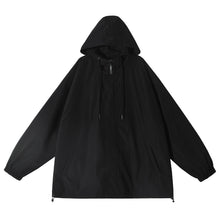 Load image into Gallery viewer, Loose Black Hooded Jacket
