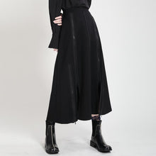 Load image into Gallery viewer, Mid-length Patchwork Black A-line Skirt
