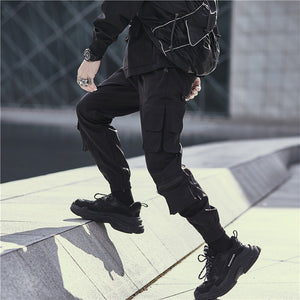 Multi-pocket Dark Skinny Pants